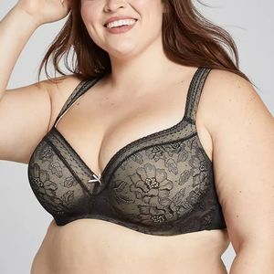 Cacique Modern Lace Lightly Lined Balconette Bra 42D